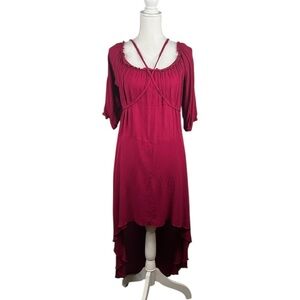 Spirit Burgundy Whimsical‎ Whimsigoth Gorpcore Witchy Flowy Dress Size 1X